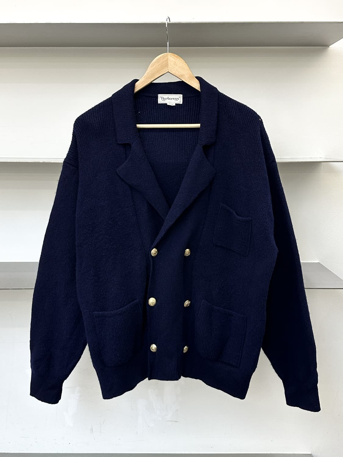 버버리 90s 더블 브레스티드 울 가디건 상품이미지1