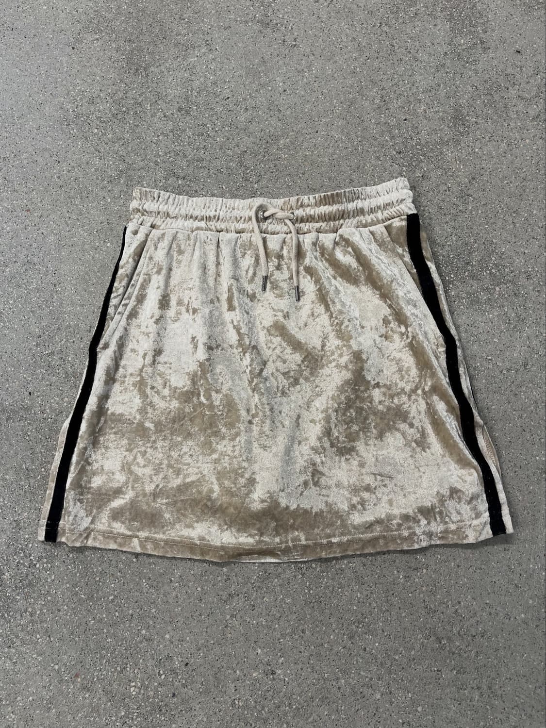 아이보리 벨벳 팬츠 스커트 상품이미지1