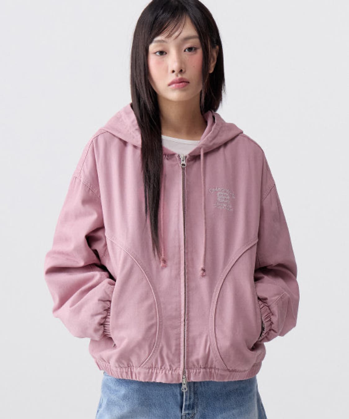 코드그라피 핑크 후드 점퍼 M 상품이미지1