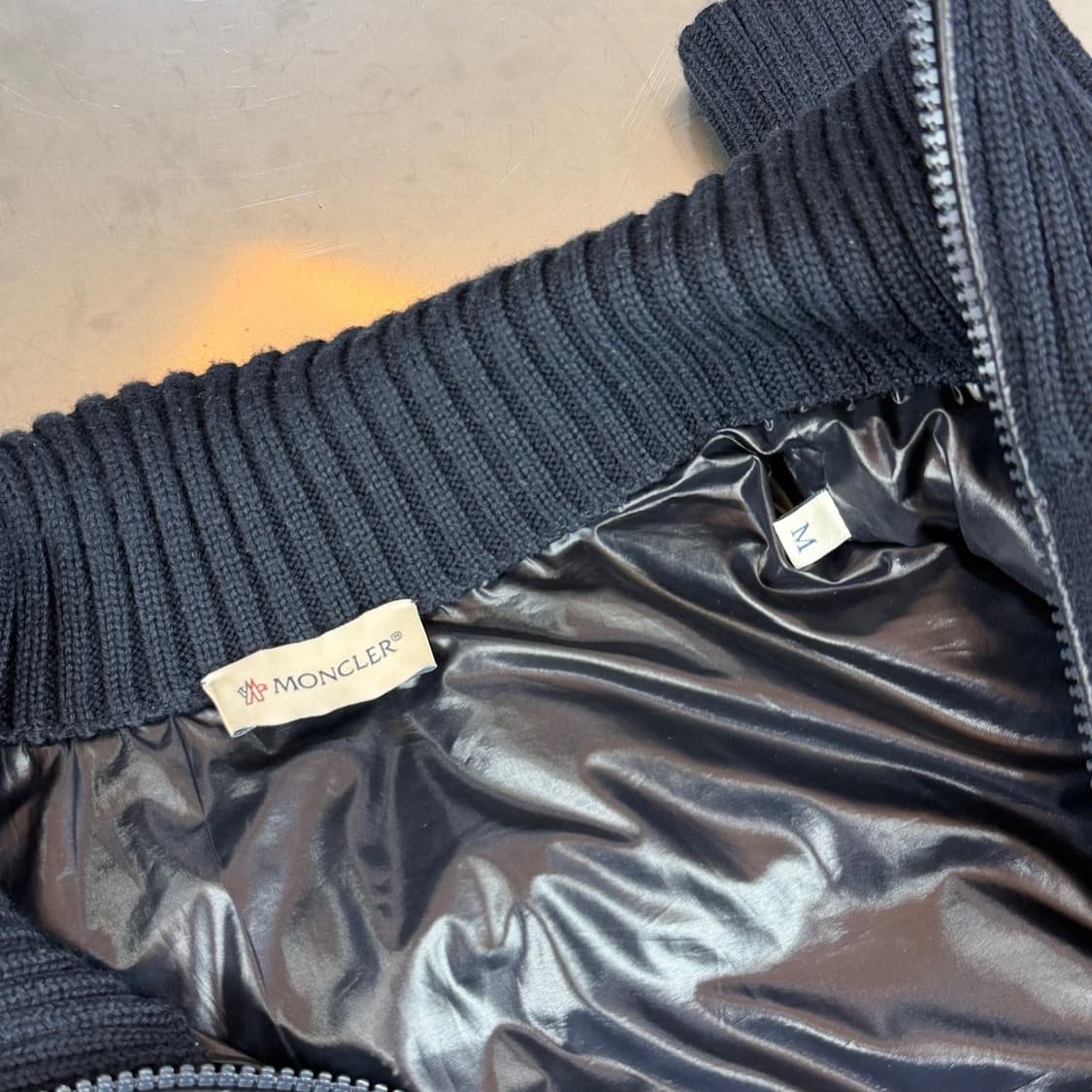 [정품] 몽클레어 니트 다운 하이브리드 다운 자켓 M  상품이미지4