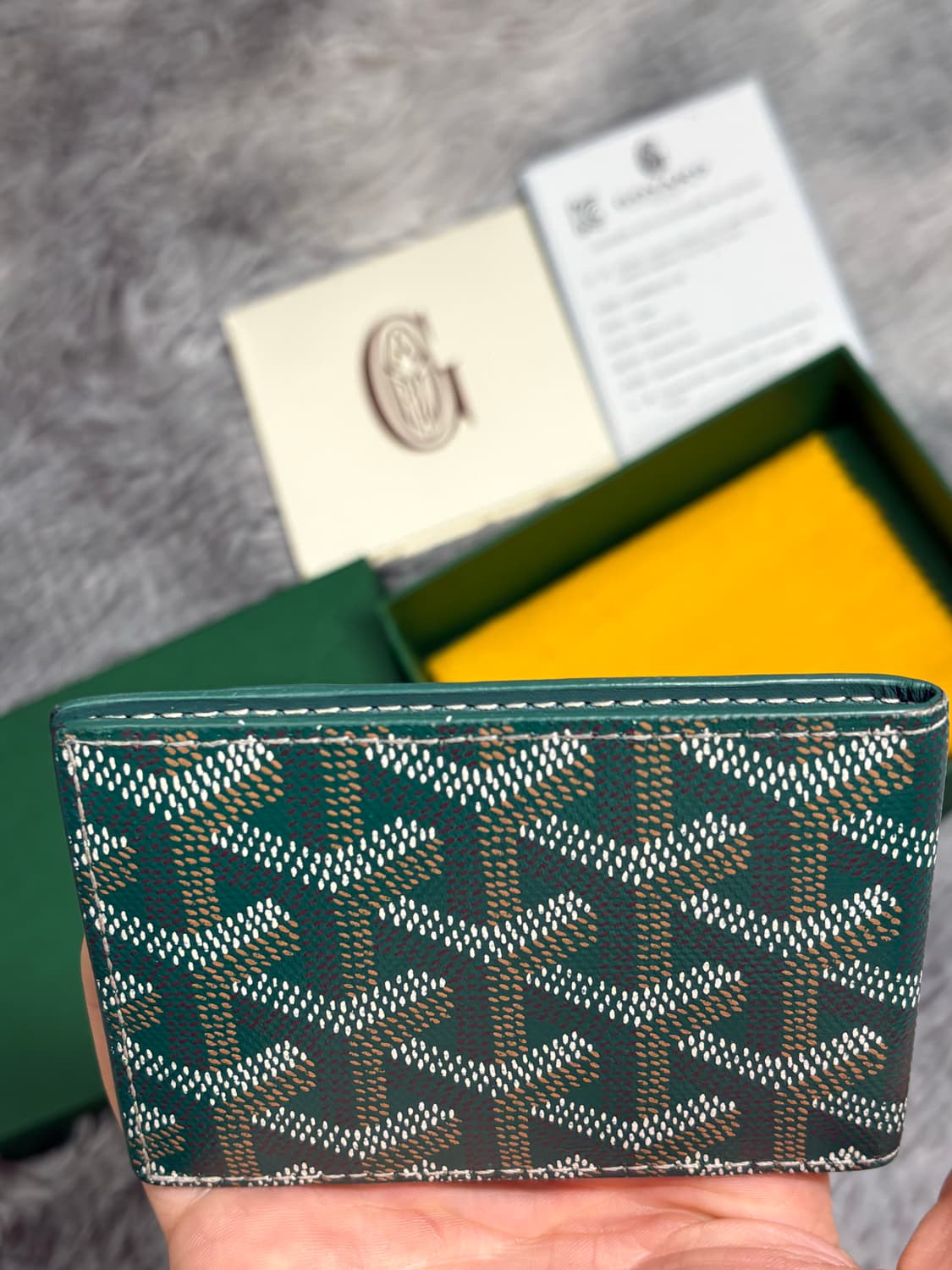 고야드 인서트 카드지갑 그린 상품이미지4