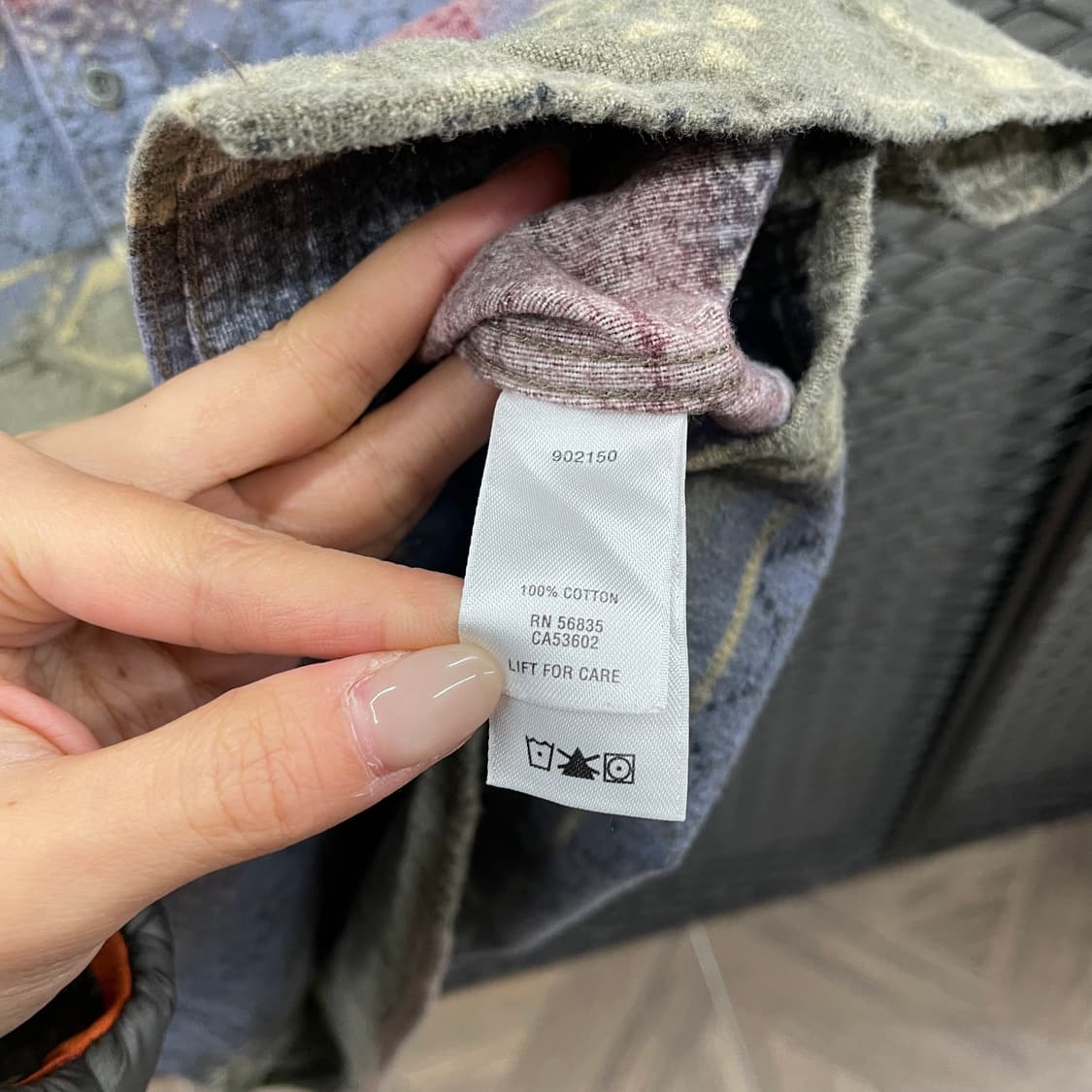 USA VINTAGE 플란넬 셔츠 웨스턴 아즈텍 패턴 디테일 핑크 블루 상품이미지7