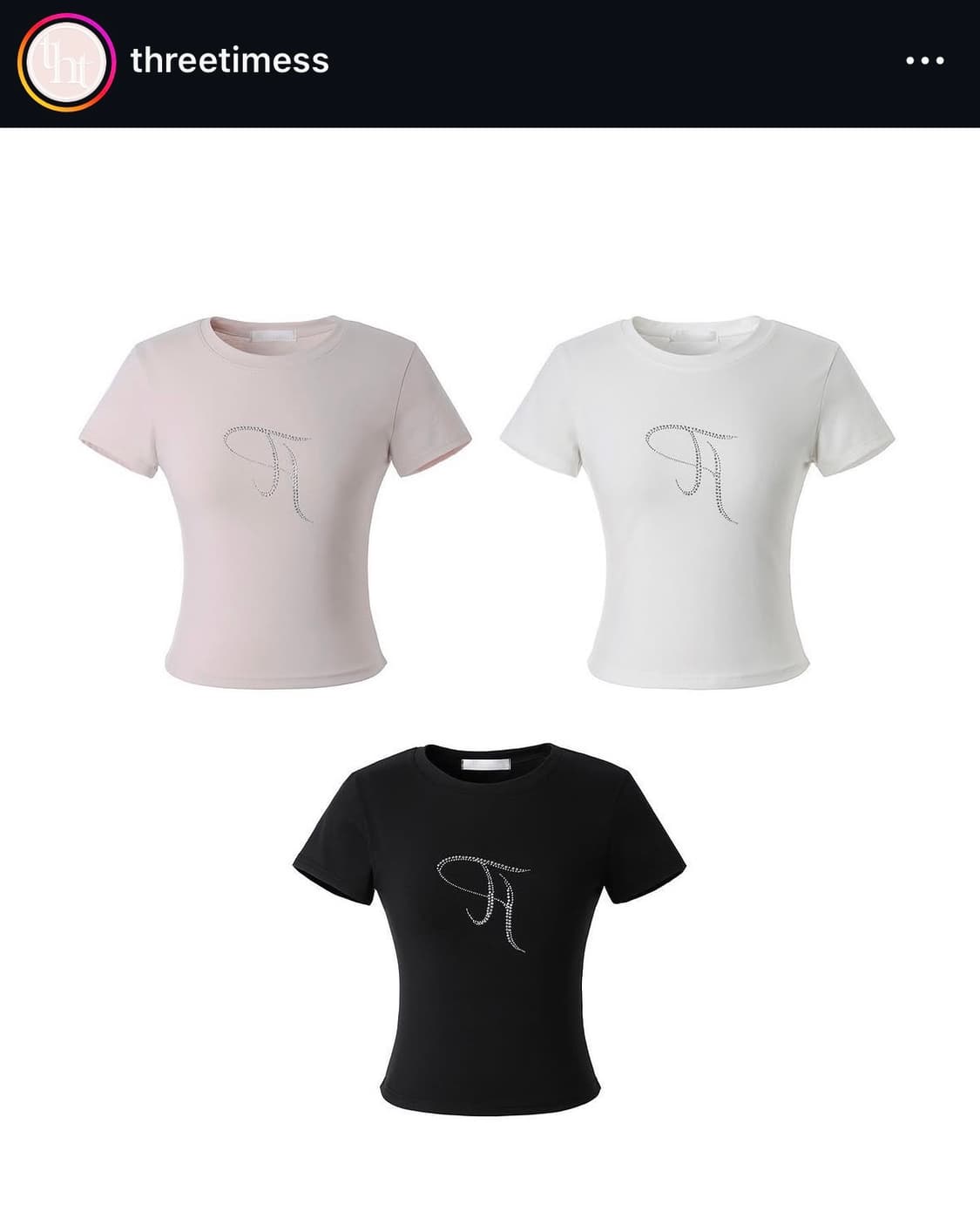 Threetimes jewel tee 쓰리타임즈 쥬얼티 핑크 S 상품이미지4
