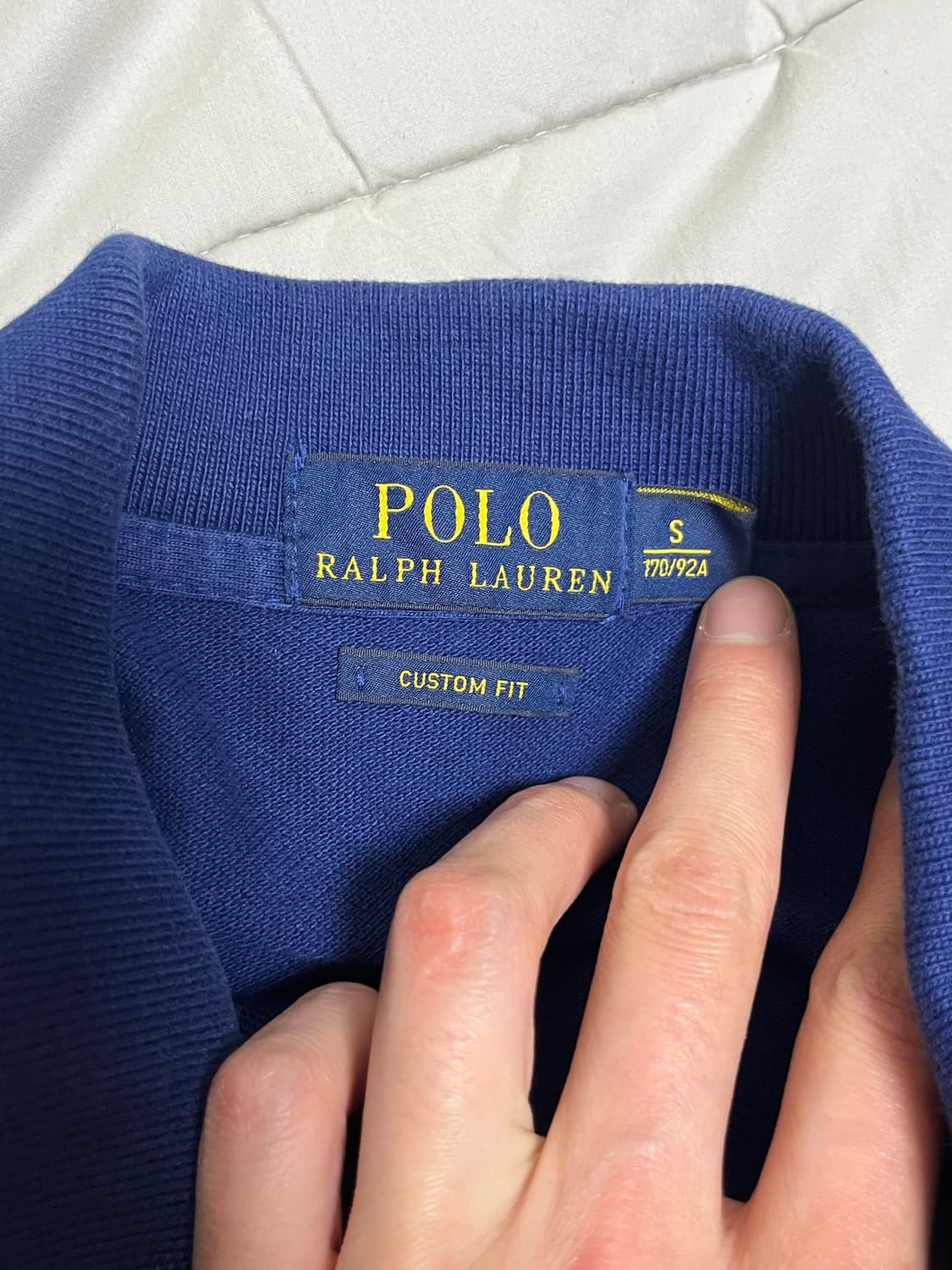 폴로 랄프로렌 커스텀핏 네이비 카라티 S 상품이미지3