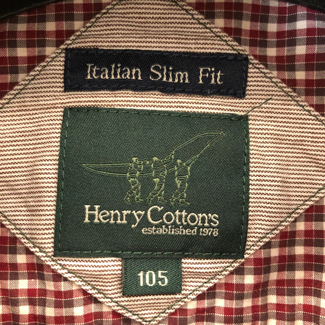 헨리코튼 이탈리안 슬림핏 깅엄셔츠 105 상품이미지6