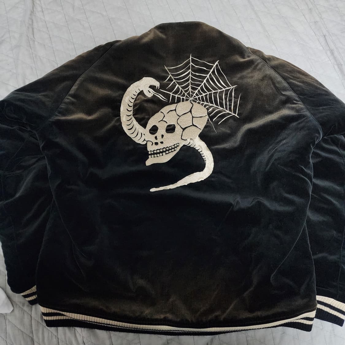 [48] 미하라 야스히로 스컬 수베니어 자켓 블랙 상품이미지3
