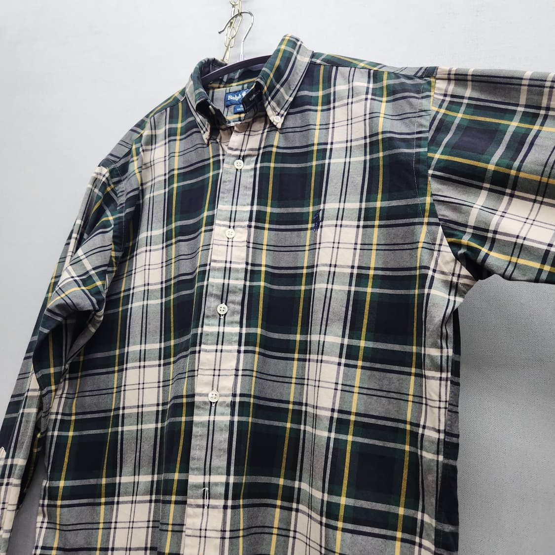 폴로랄프로렌 로고 플란넬 체크 브레이크 셔츠 S(L) 상품이미지4