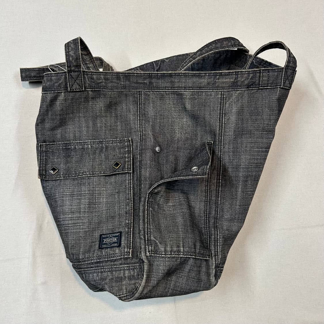 요시다 포터 온스 코튼 블랙 데님 숄더백 토트백 P06 상품이미지7