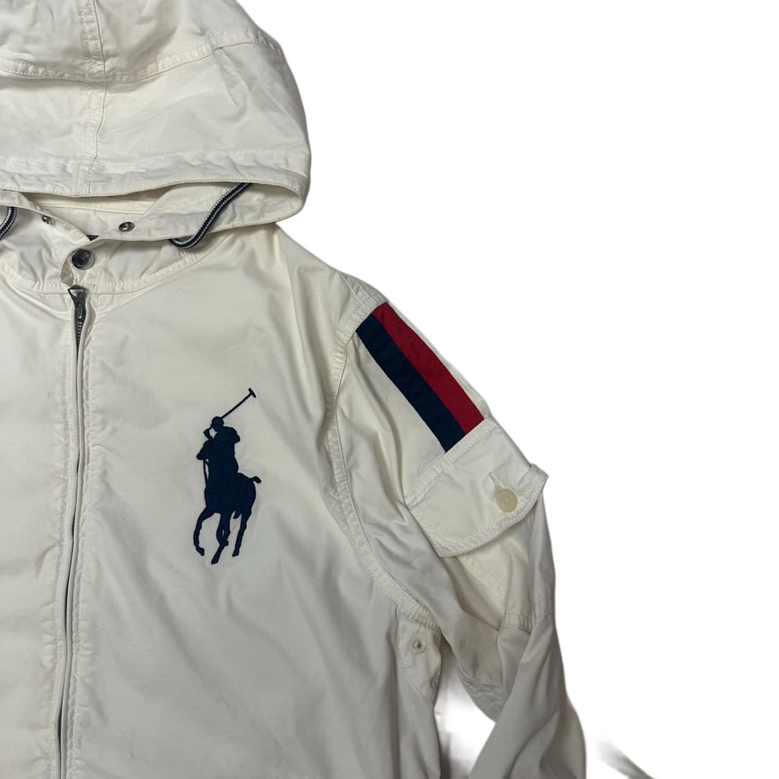 폴로 랄프로렌 빅포니 화이트풋볼후드집업 M 상품이미지2