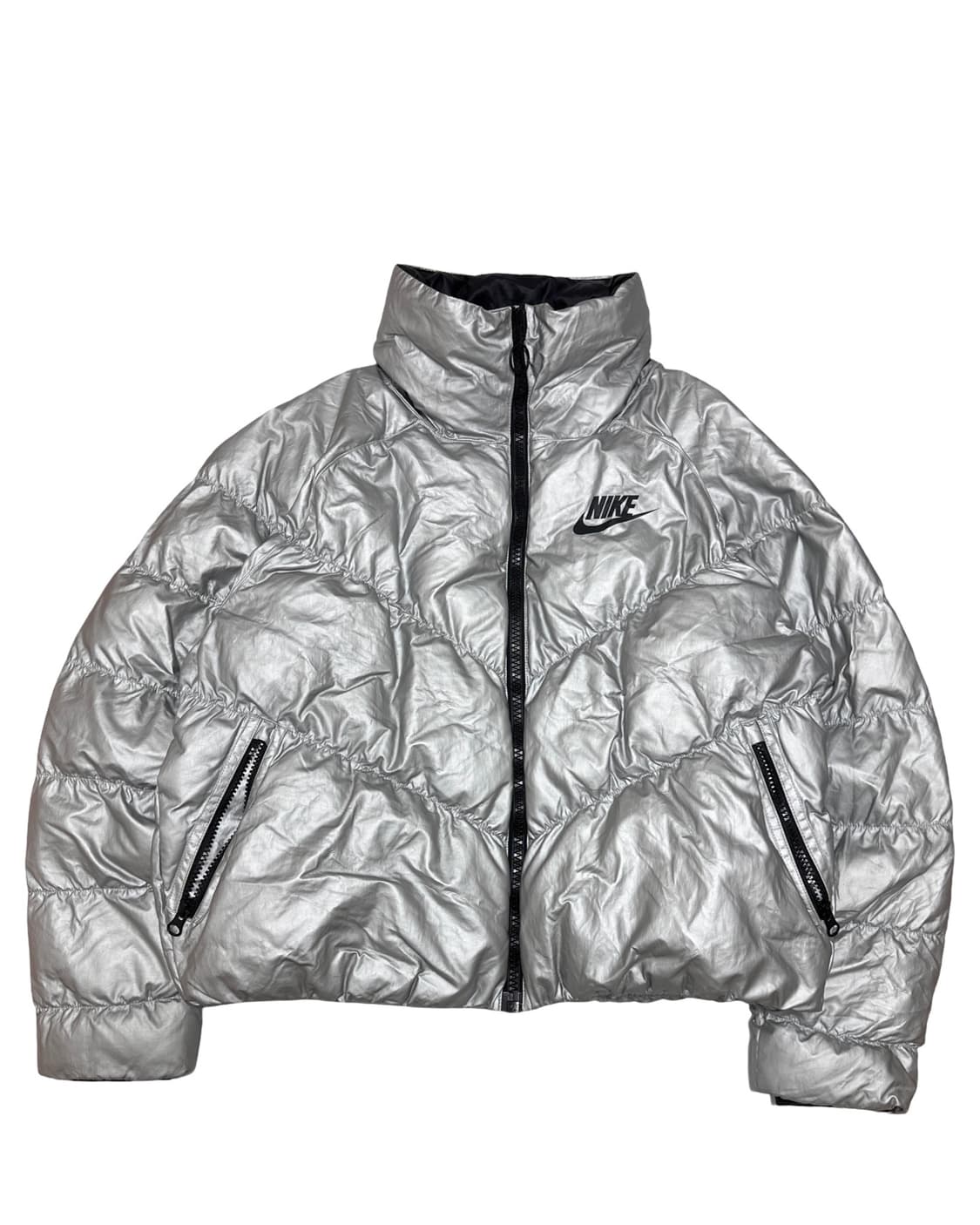 나이키 메탈릭 실버 푸퍼 패딩 상품이미지1