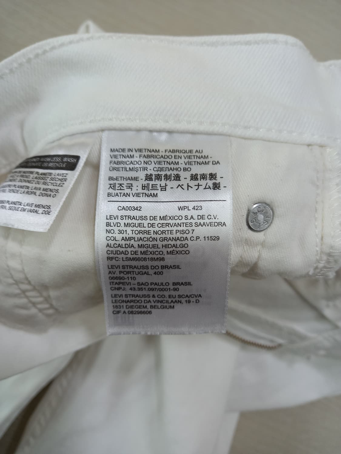 33 리바이스502 스판 슬림일자진 화이트 33-448 상품이미지8