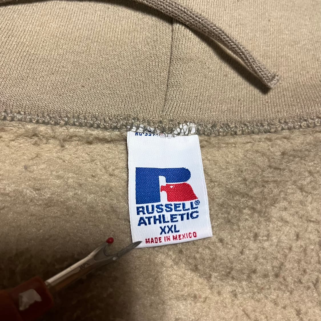 [XXL] 90s 빈티지 러셀 후드집업 베이지 상품이미지3