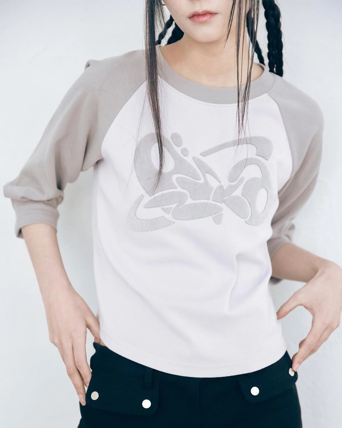 [onska] 온스카 PRINT RAGLAN T-SHIRT 래글런 티셔츠 상품이미지1