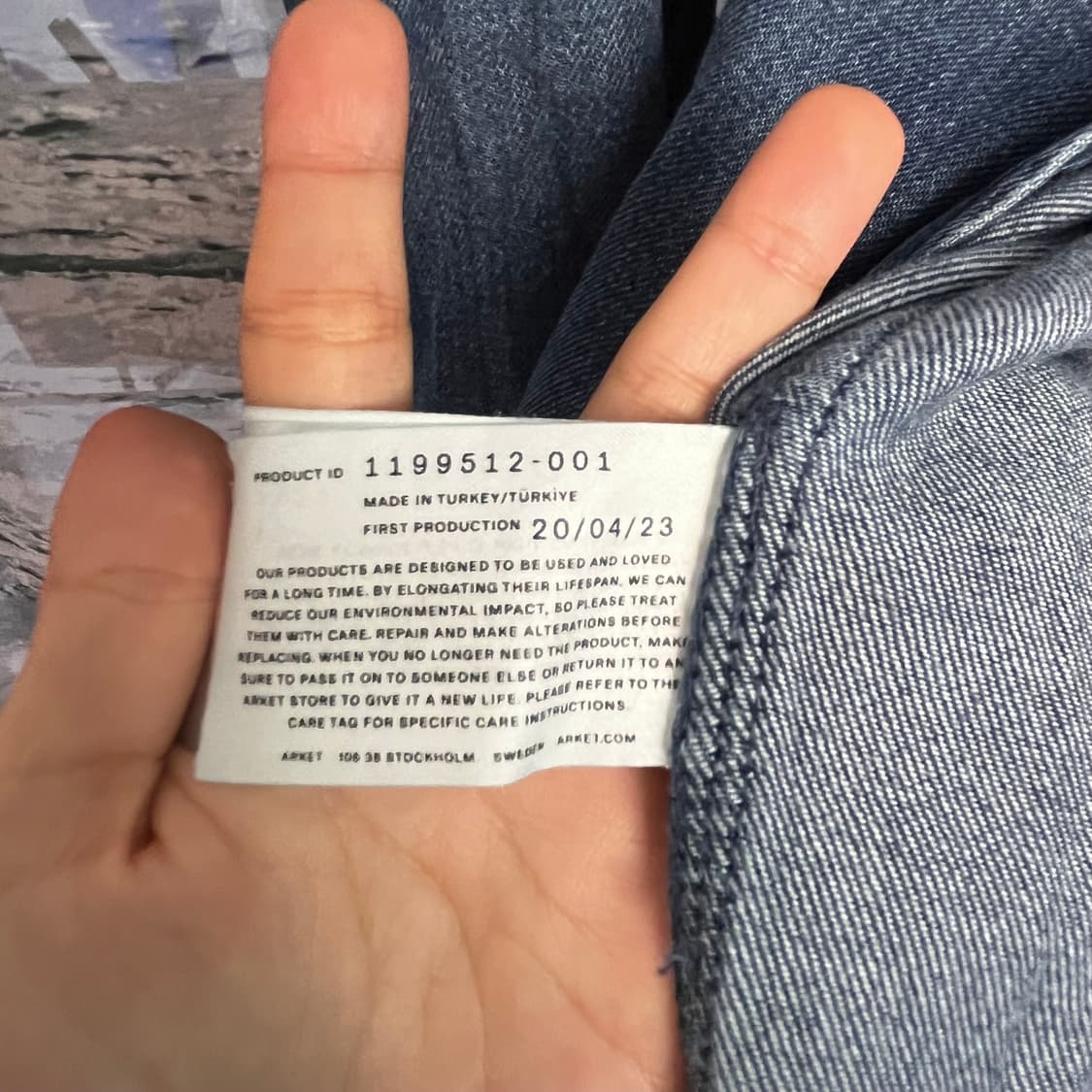 ARKET Denim Shirt 아르켓 데님 셔츠 상품이미지5