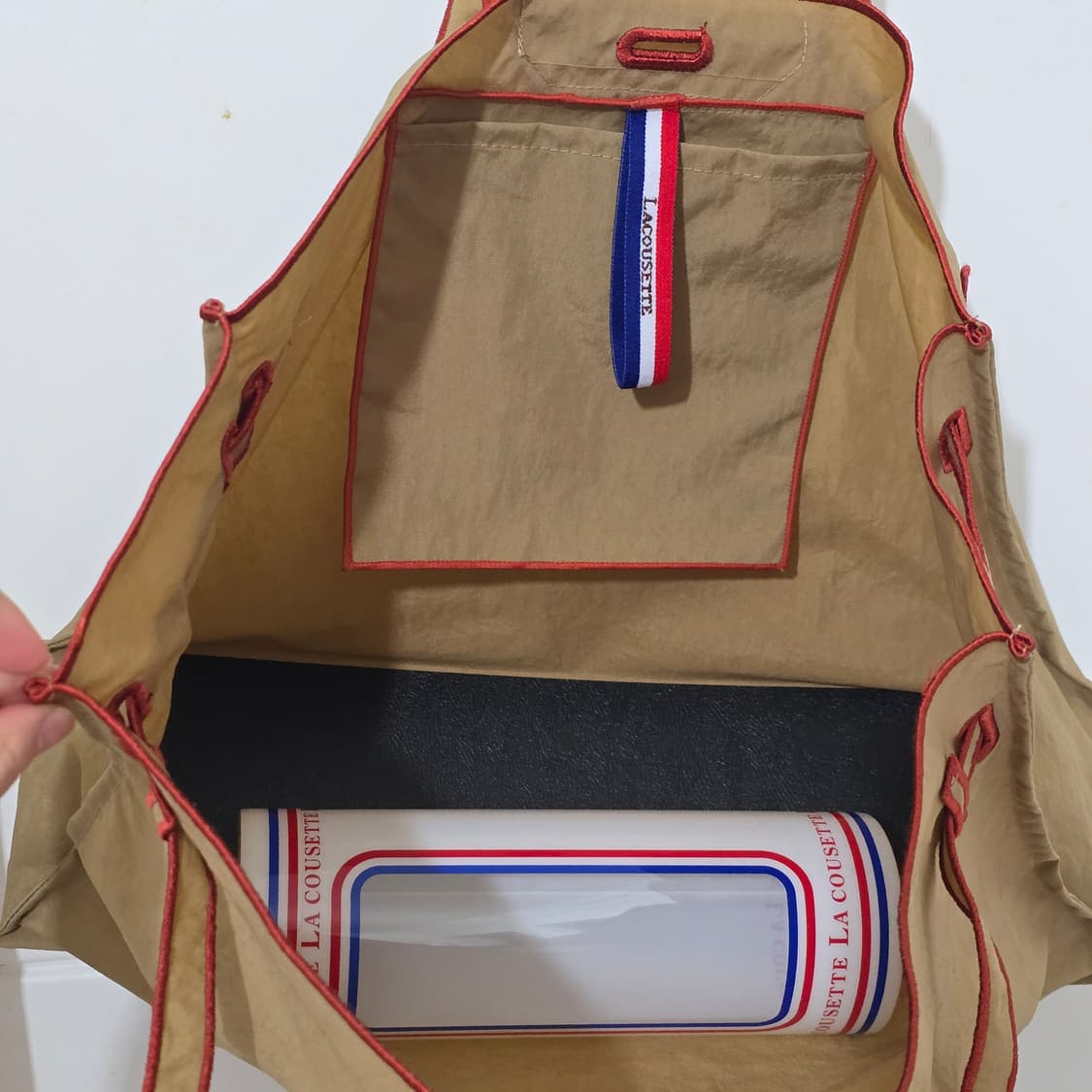 Lacousette 라쿠제트 에코백 카키베이지 L 상품이미지5