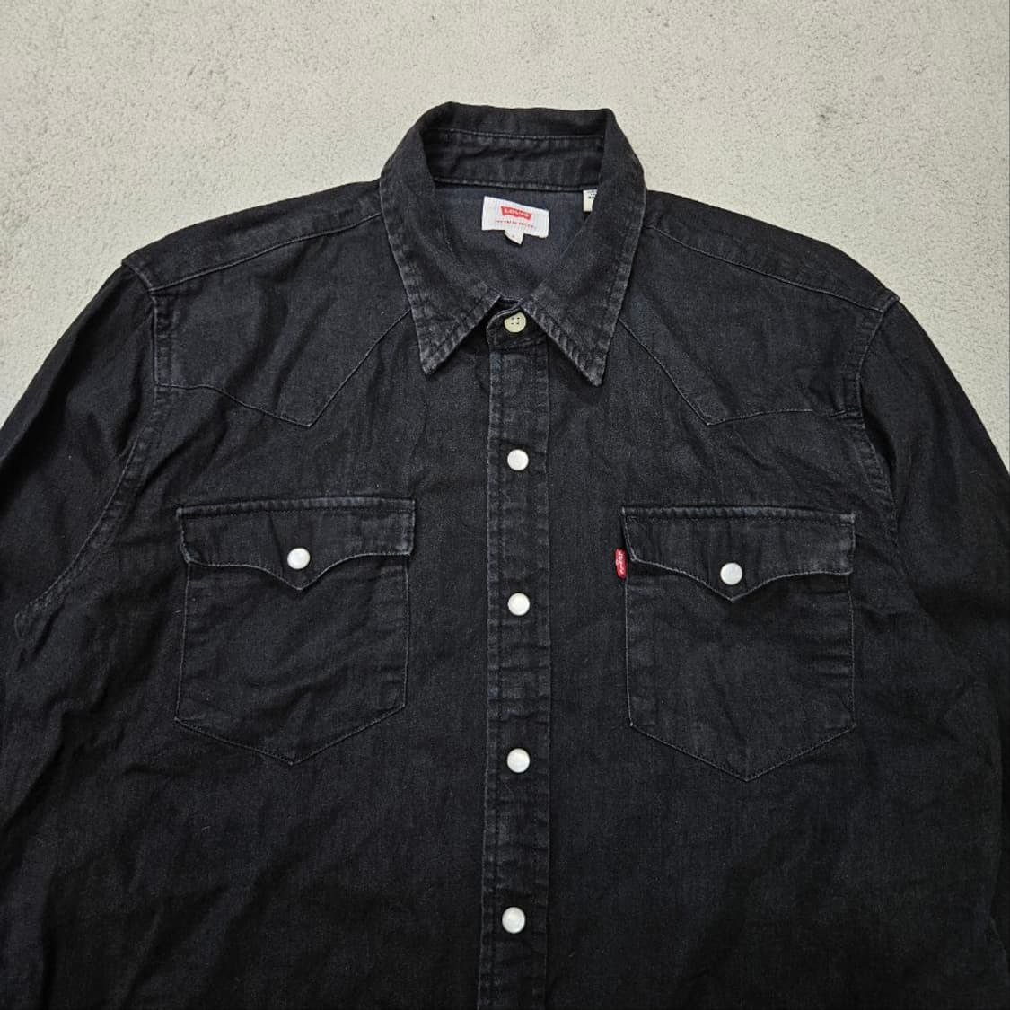 리바이스 웨스턴 셔츠 S 블랙 상품이미지3