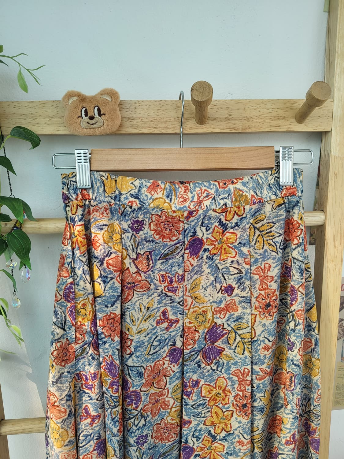 빈티지 플라워 리본 롱스커트 상품이미지5