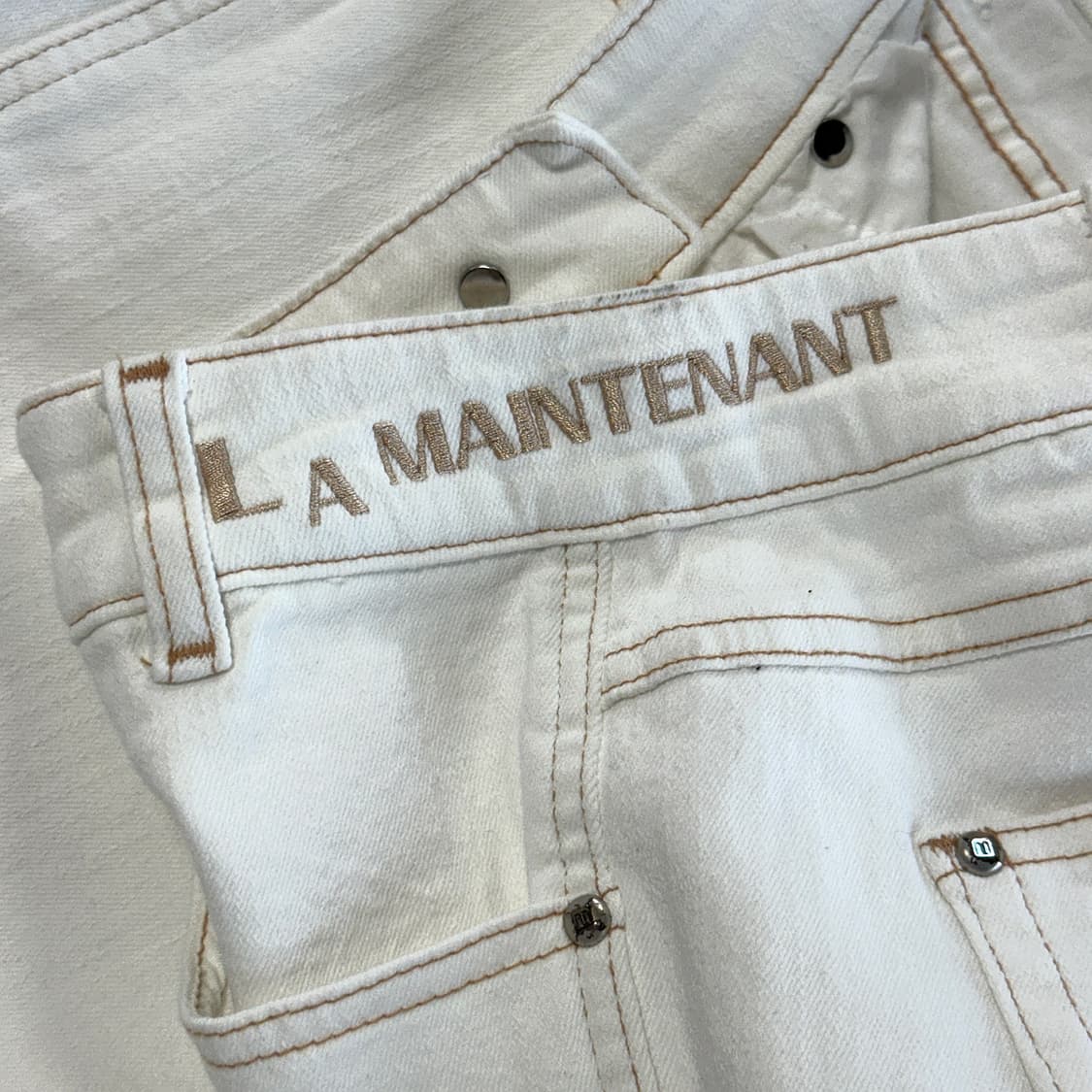 마인 MINE 크롭 화이트 데님 팬츠 상품이미지3