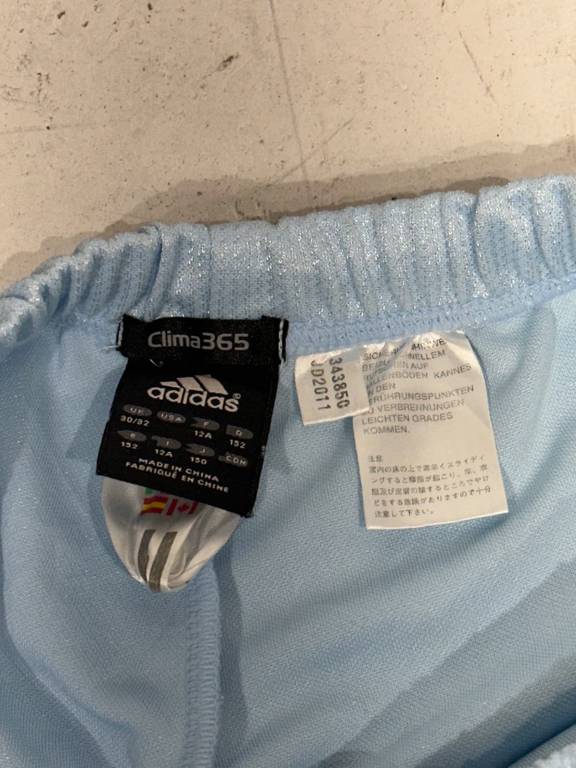 아디다스 대대장 스카이 블루 삼선 와이드 트레이닝 팬츠 상품이미지7