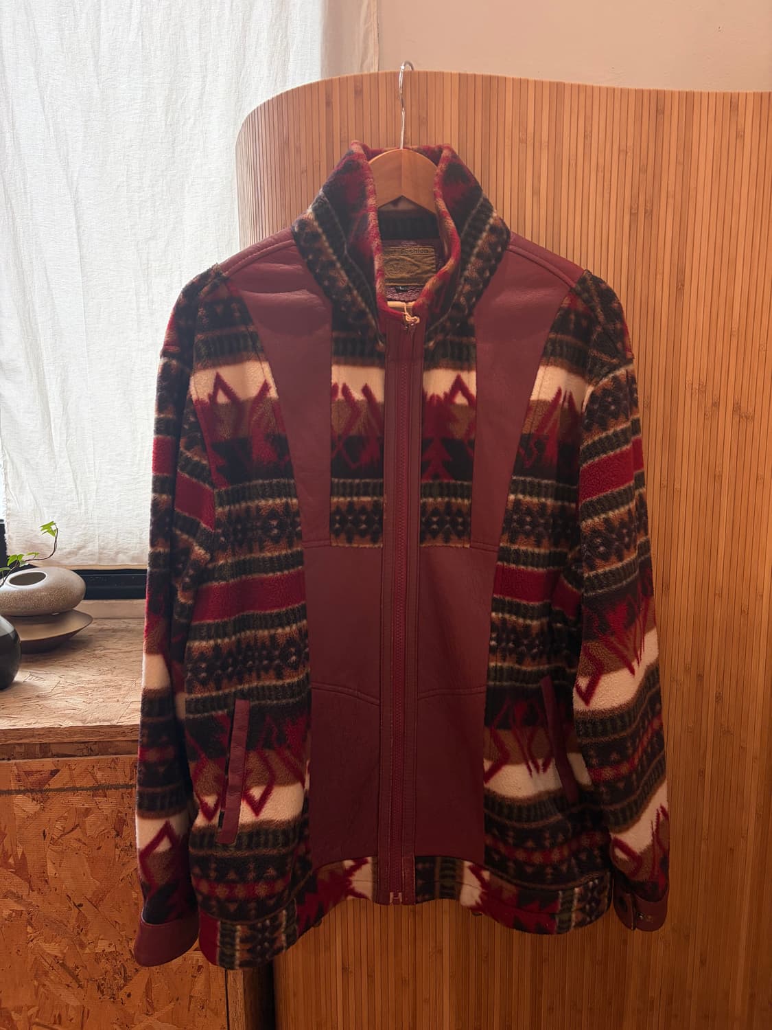 LEATHER FLEECE JACKET 상품이미지1
