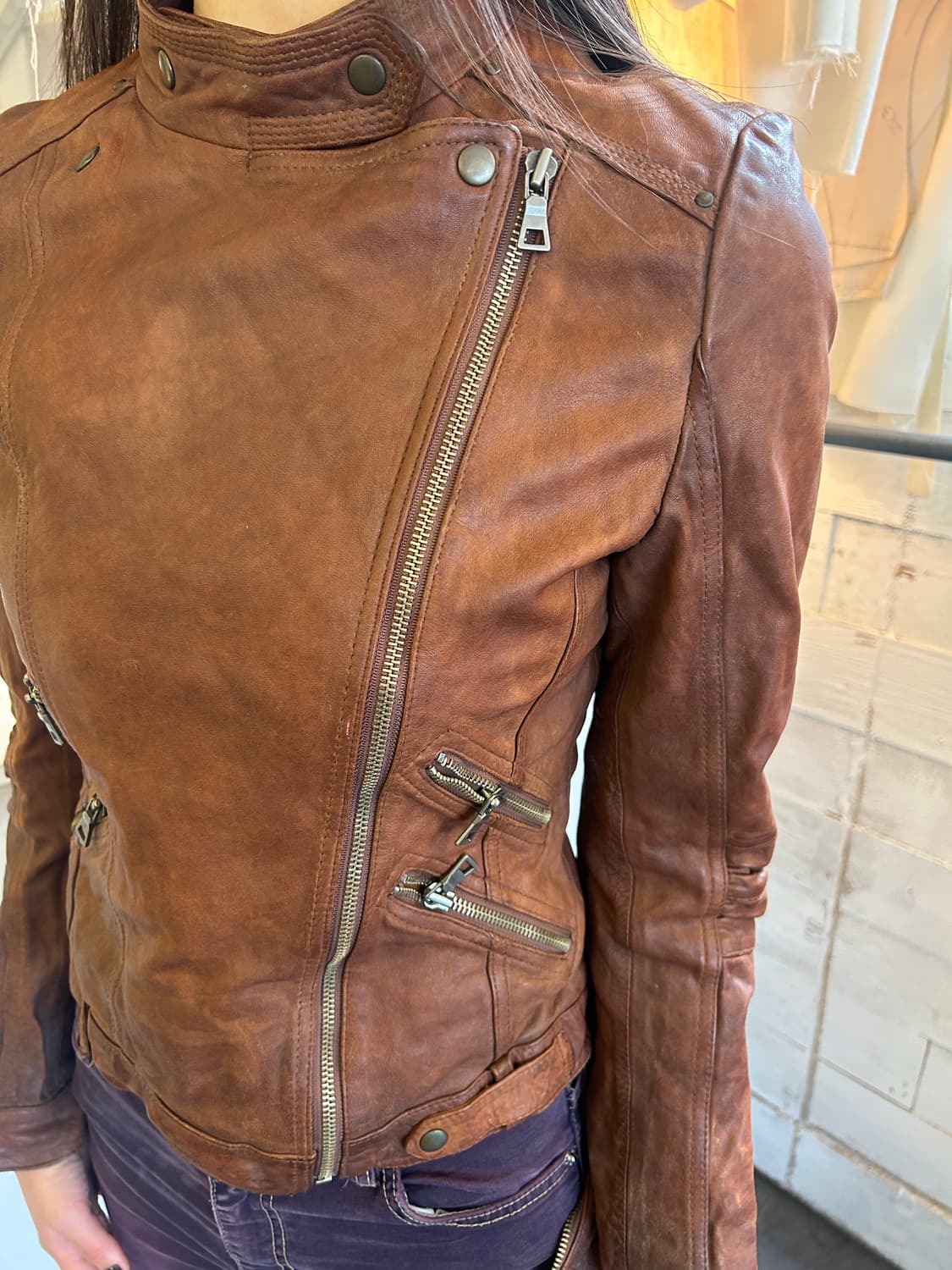 ANDREW MARC 바이커 레더 자켓 상품이미지2