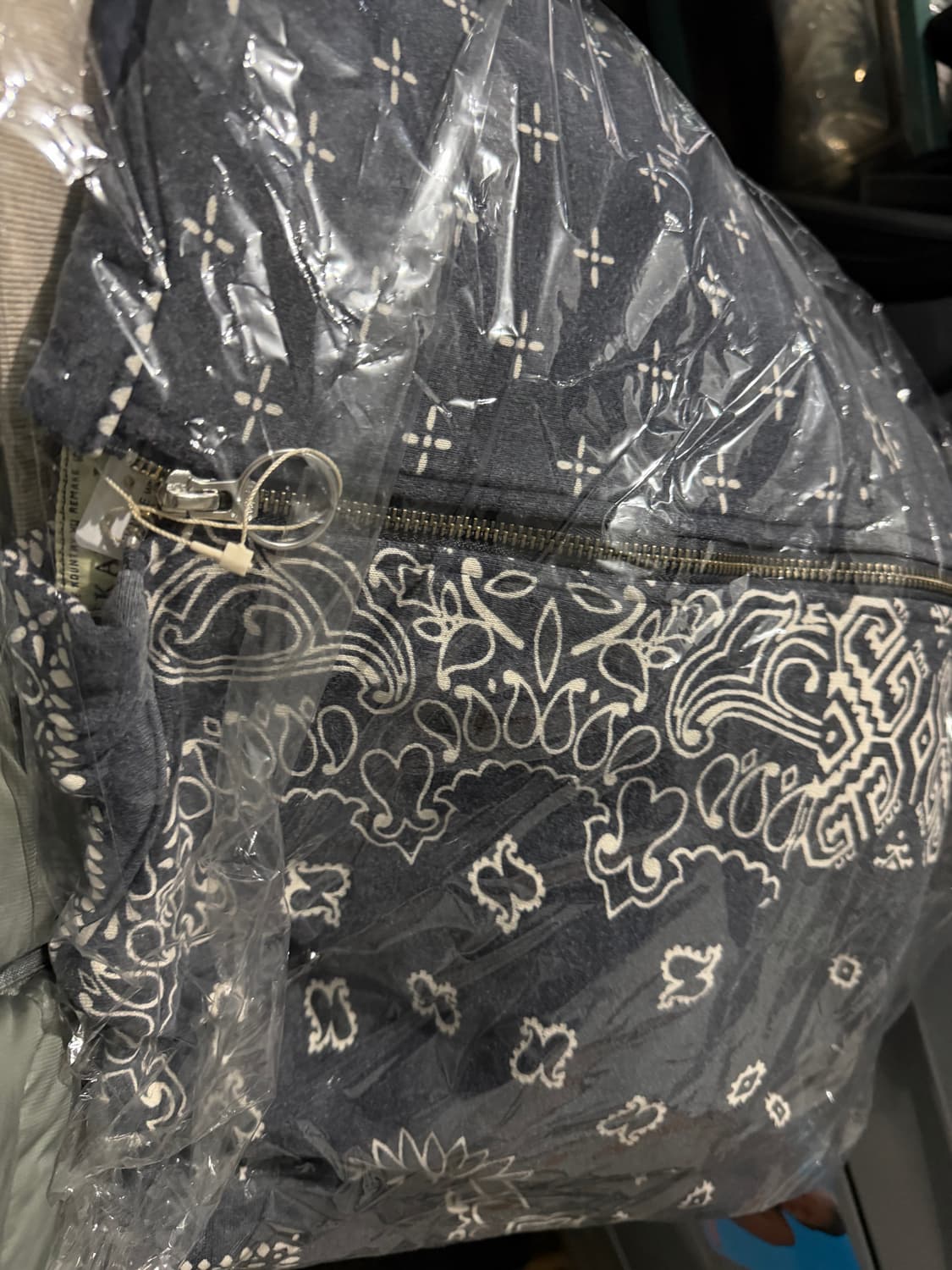 캐피탈 플리스 반다나 비부악 후드 블루종 블랙 새상품 판매해유 상품이미지2