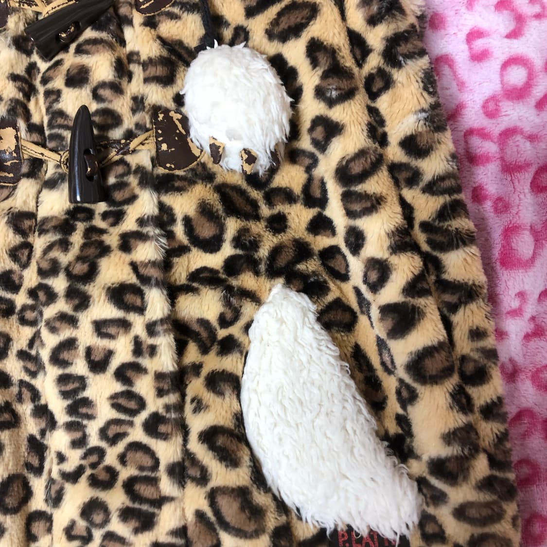 빈티지 갸루 털 퍼 곰 조끼 베스트 후드 후디 폼폼 아우터 자켓 상품이미지8