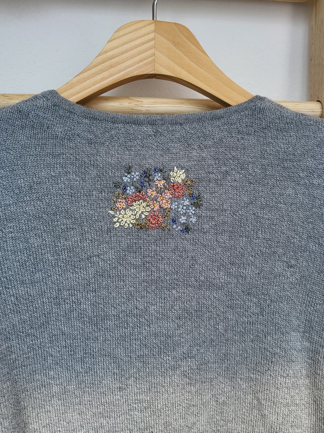 비즈 플라워 자수 빈티지 니트 베스트 상품이미지7