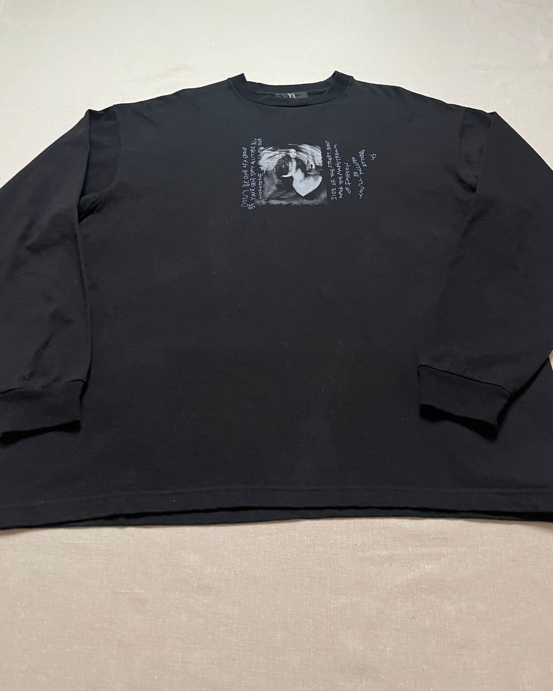 Yohji yamamoto X max vadukul 프린팅 롱슬리브 티 상품이미지3