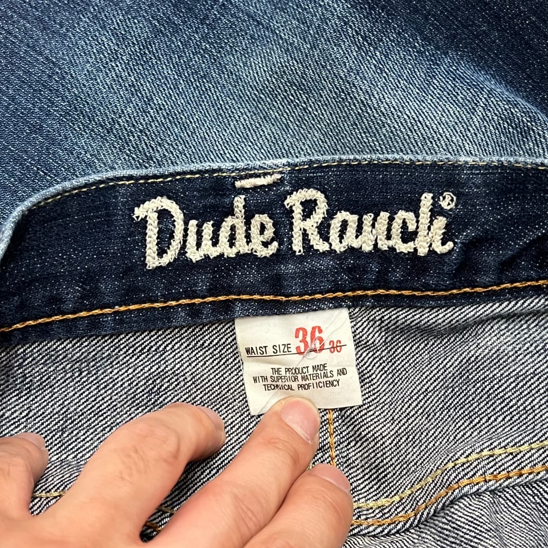  Dude Ranch 워싱 데님팬츠 y17022 상품이미지6