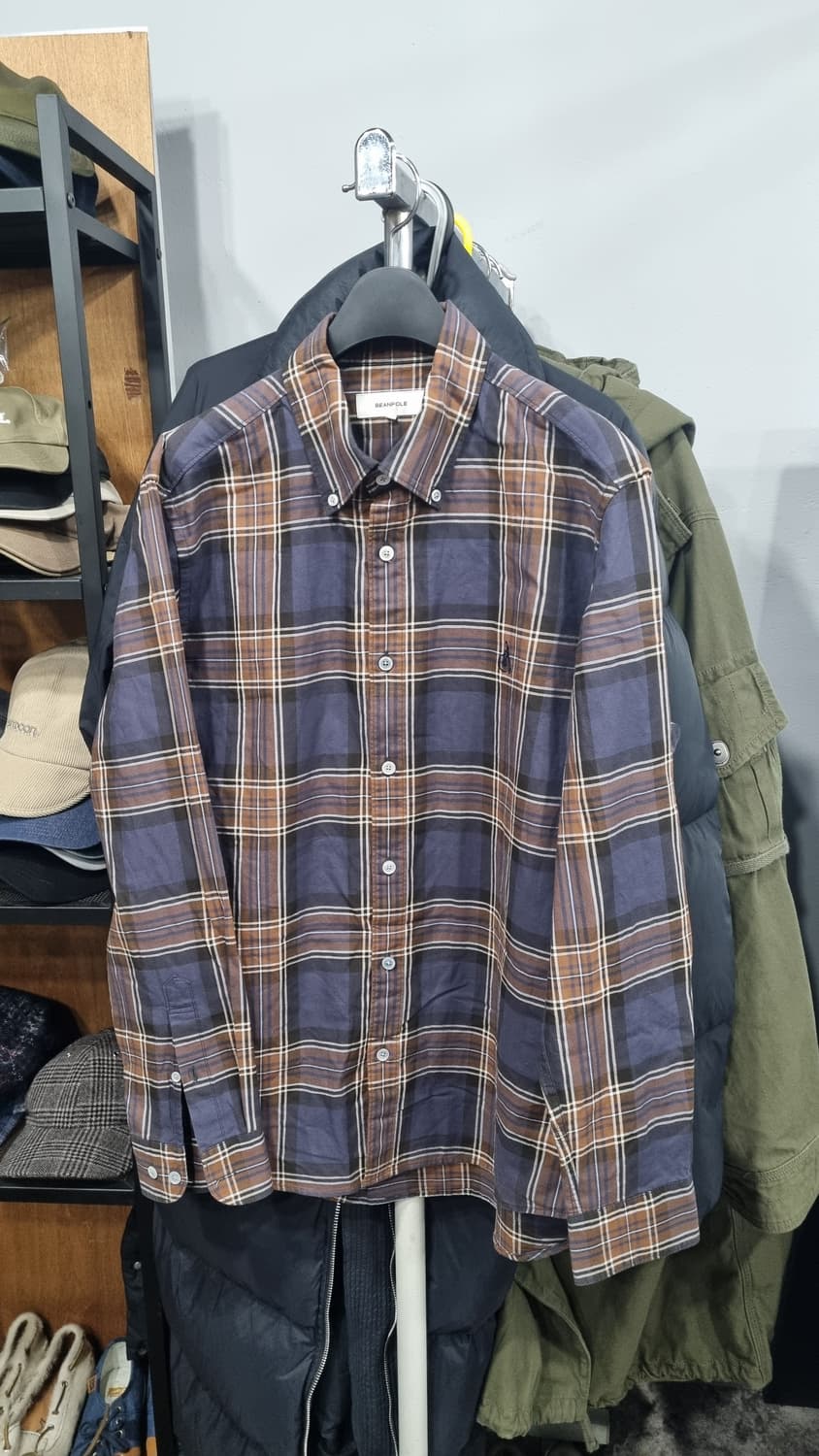 남성용 빈폴 봄 가을 체크남방 95~100(표기m) 상태10/9 상품이미지1