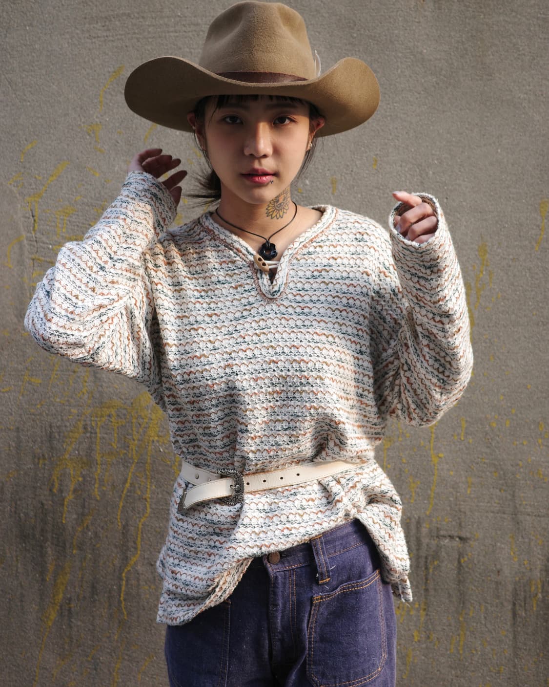 vintage toggle ethnic knit 상품이미지7