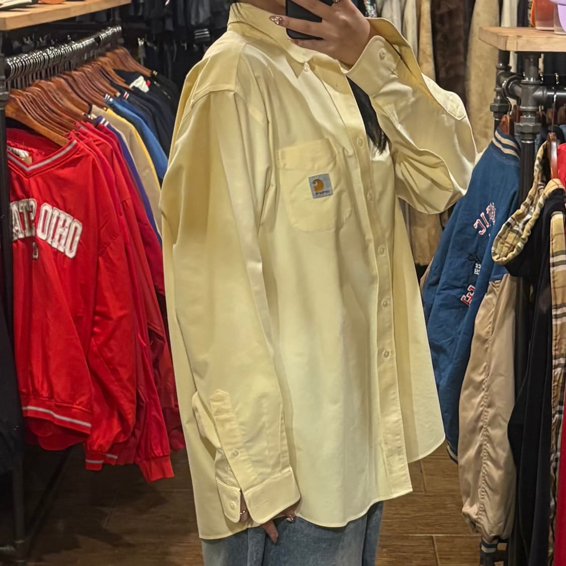 [HI] Carhartt 칼하트 긴팔셔츠 라이트얠로우 상품이미지4