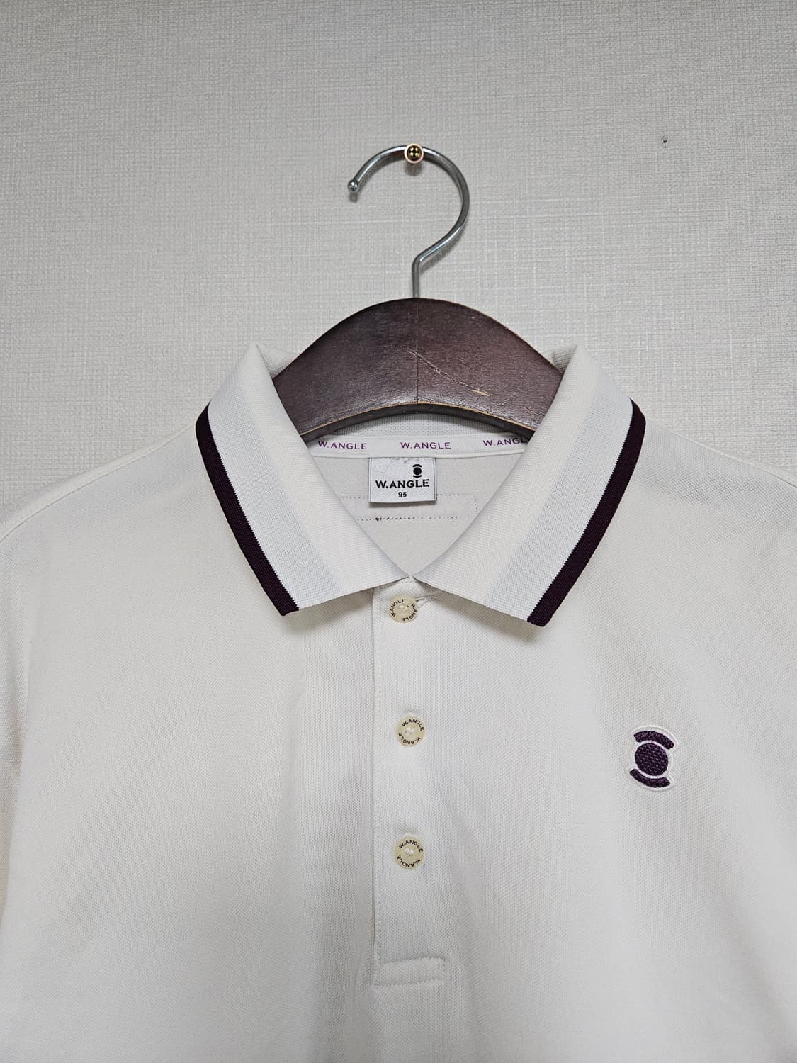 와이드앵글 긴팔 폴로티 아이보리 (95/M) 상품이미지2