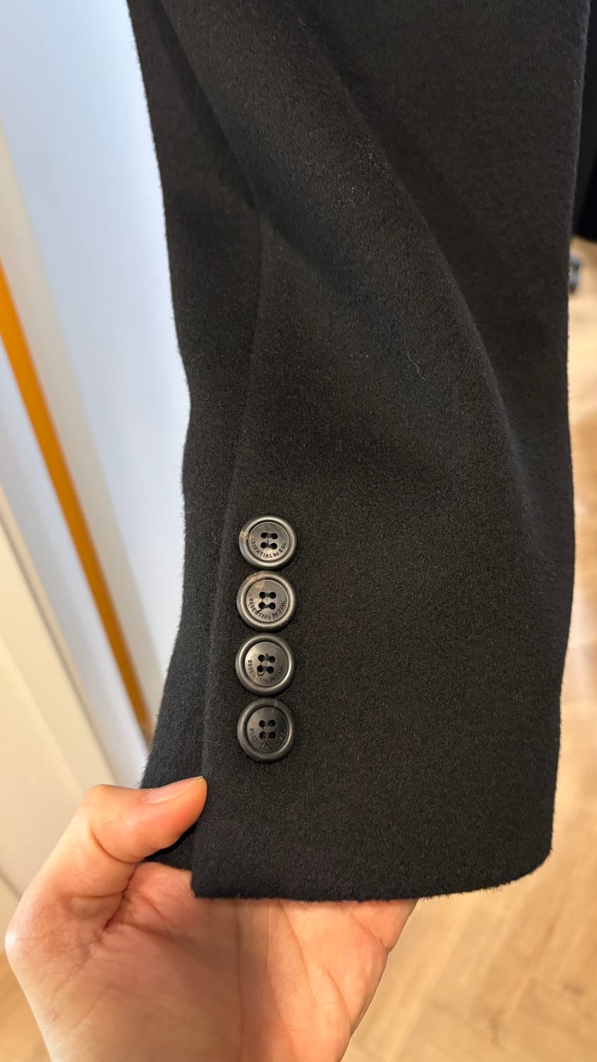 ESSENTIAL by EQL 블랙 테일러드 싱글 코트 L 상품이미지9