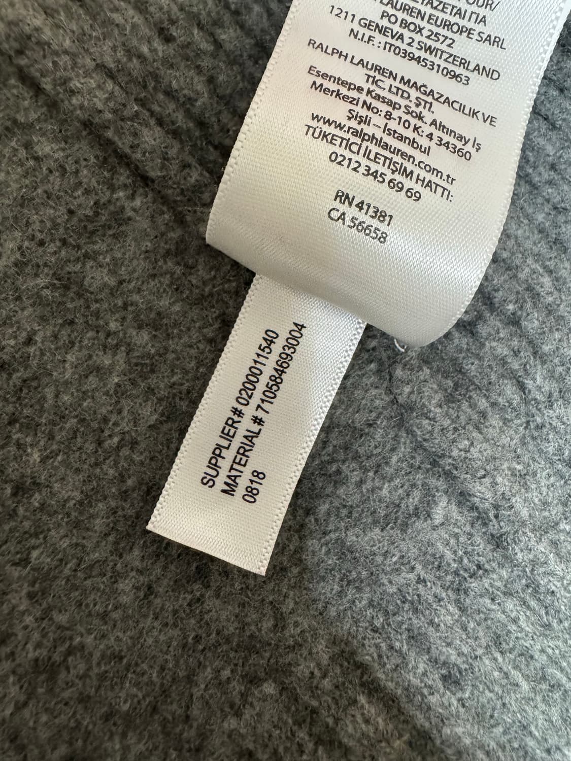 폴로 랄프로렌 빅포니 니트집업 그레이 xs 상품이미지6