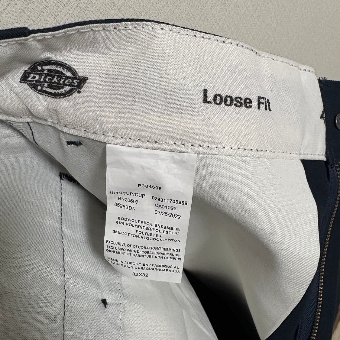 디키즈 루즈핏 더블니 팬츠 / 네이비, 34 상품이미지9