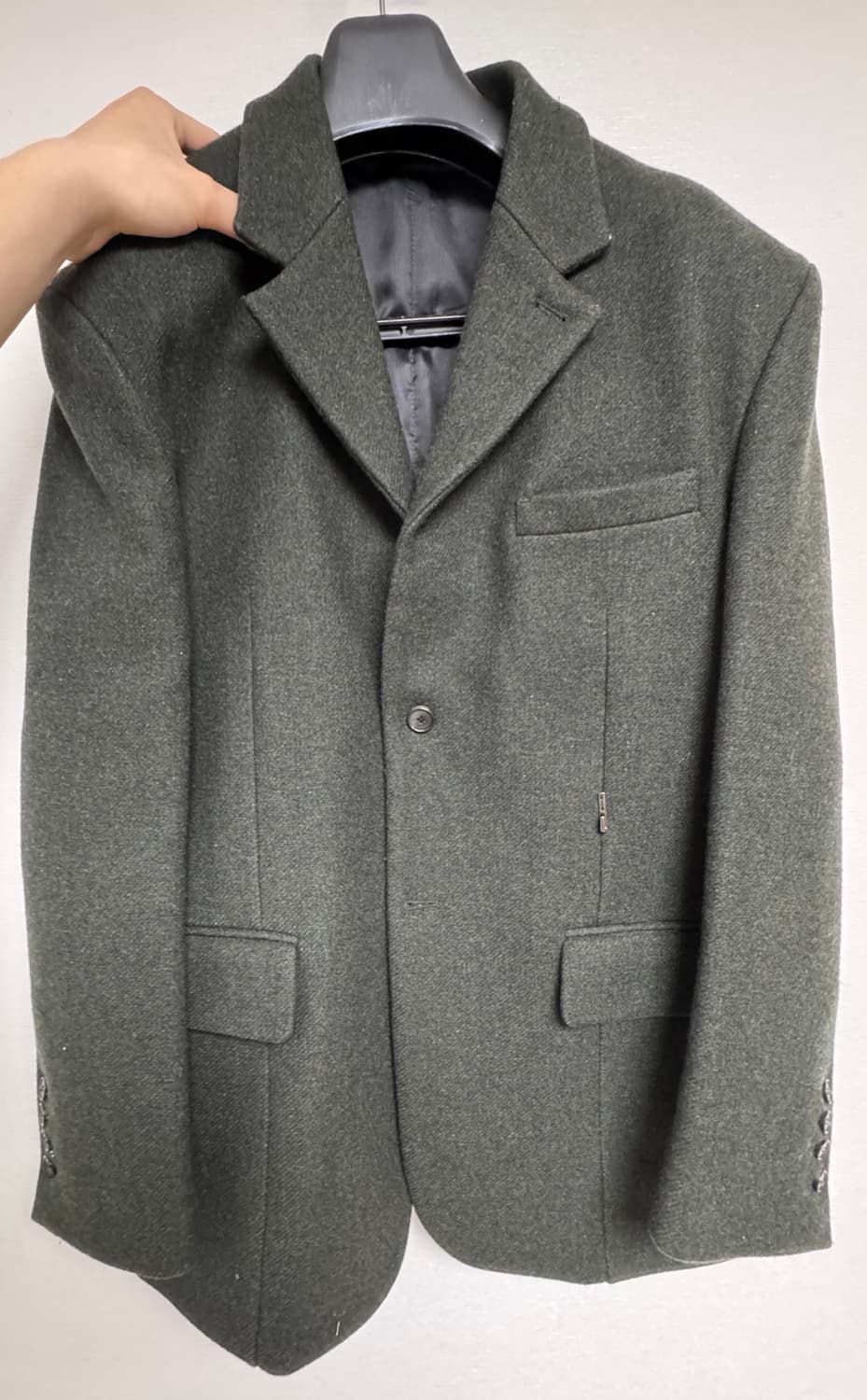 [L] STU office 오버사이즈 블레이져 3버튼 카키 상품이미지1