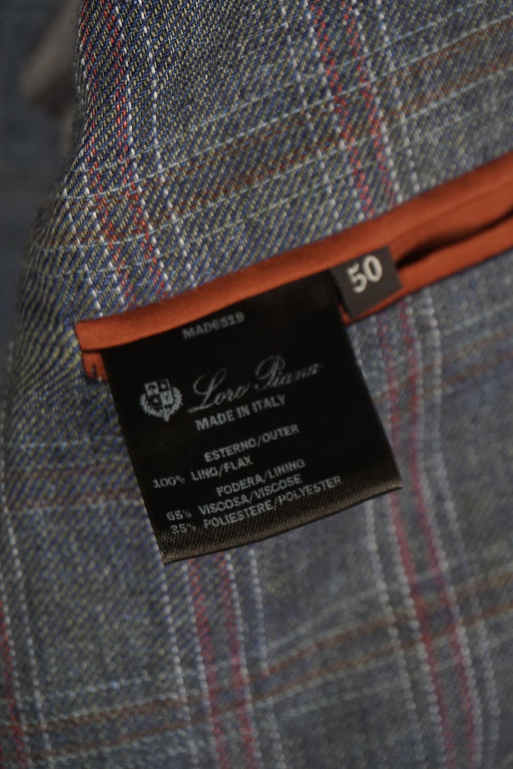  LORO PIANA linen tweed plaid blazer 상품이미지7