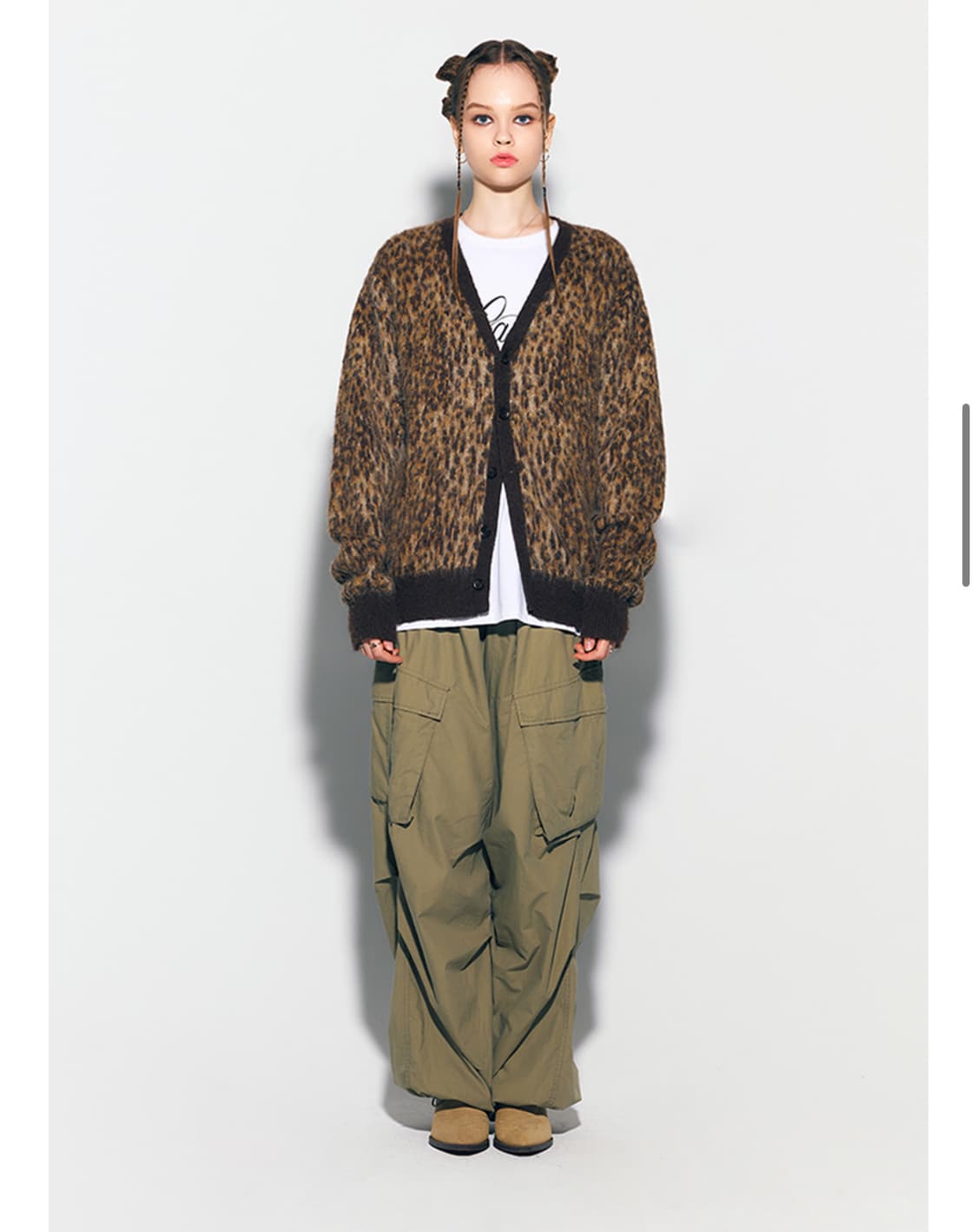 에즈이프캘리 레오파드 가디건 브라운 상품이미지1