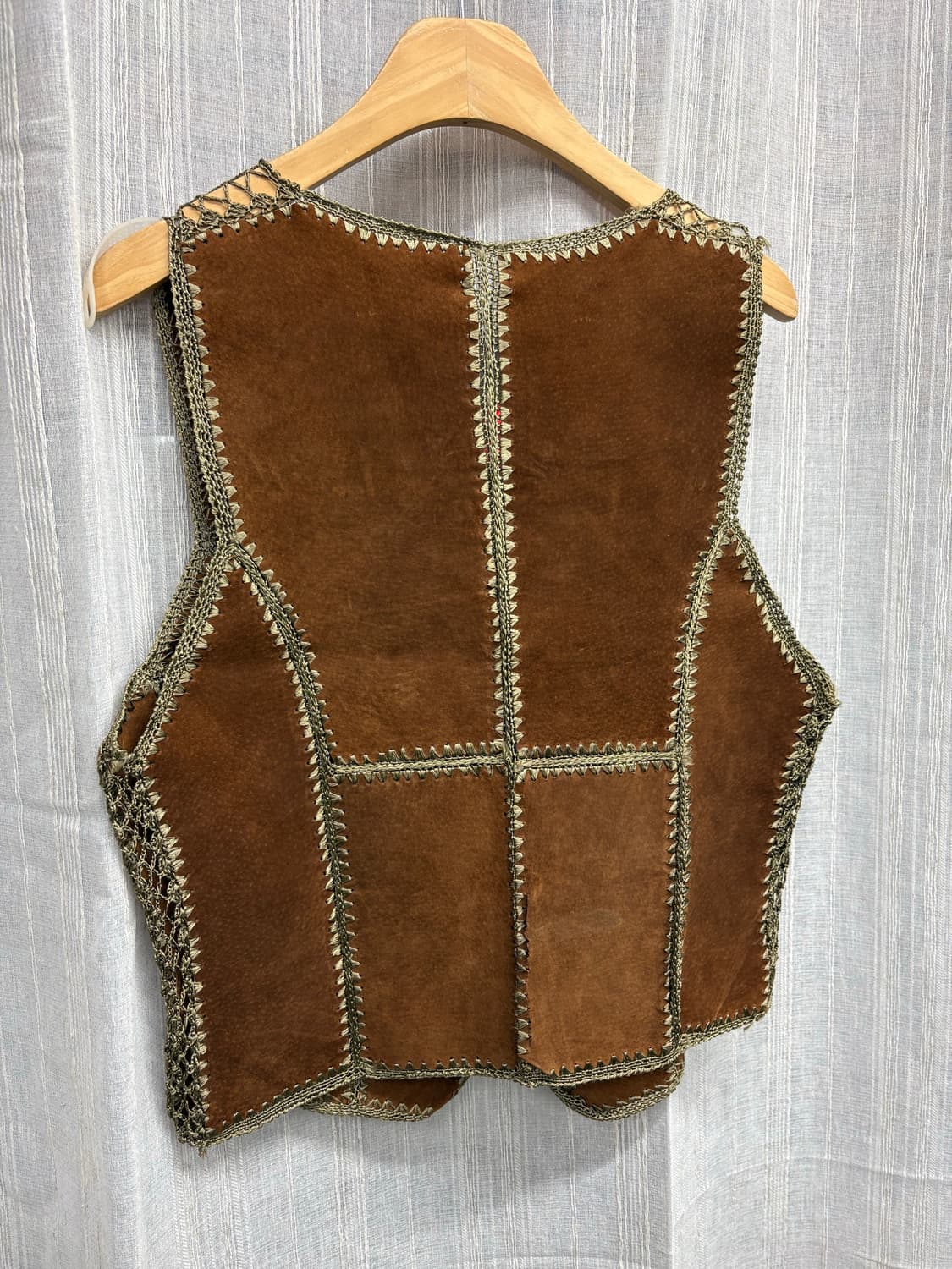 빈티지 웨스턴 레더 베스트 상품이미지5