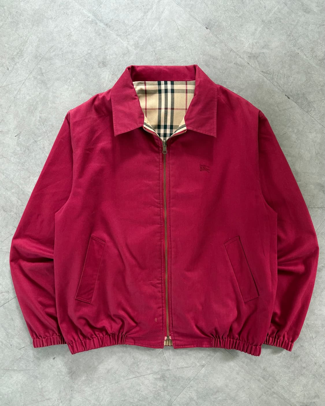Burberry 버버리 레드 노바체크 리버시블 자켓 상품이미지1