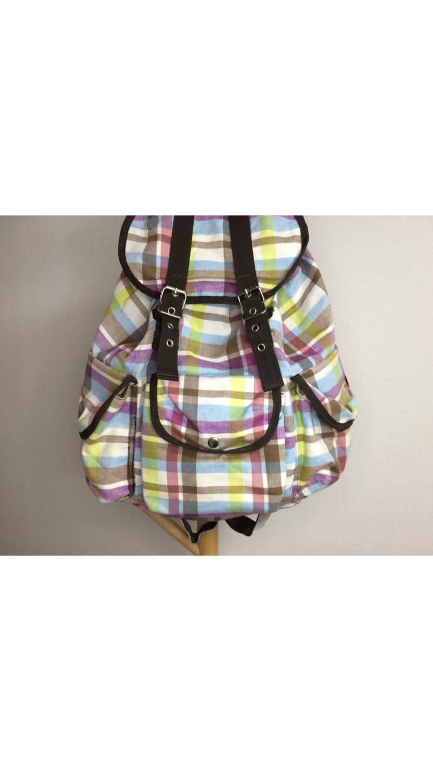 빈티지 모리걸 체크 백팩 상품이미지5