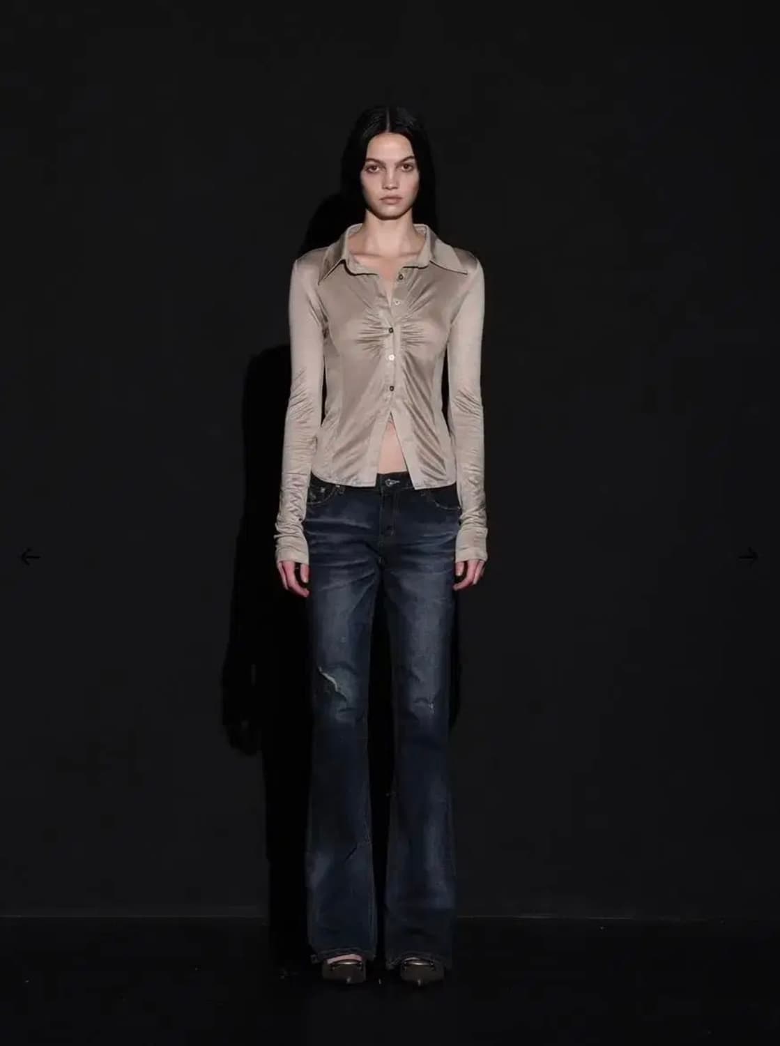 보헤미안서울 딥 블루 워싱 부츠컷 데님 상품이미지1