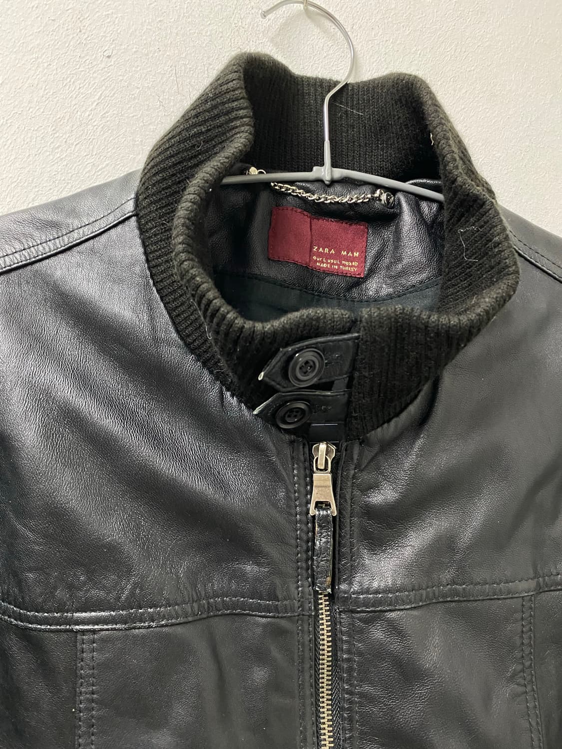 [Zara]Minimal Black Shell Leather Jacket 상품이미지2