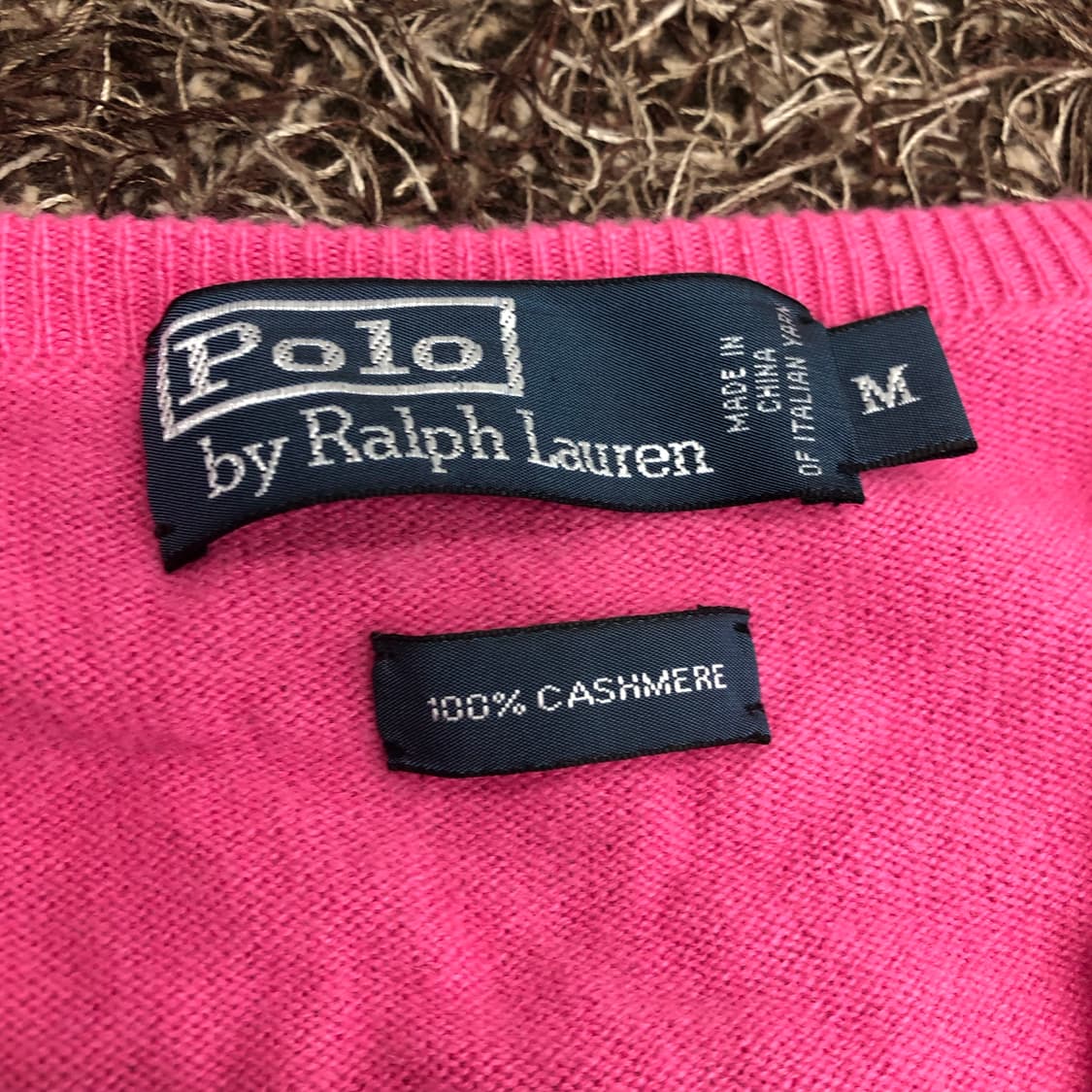 폴로 랄프로렌 핑크 캐시미어 100 브이넥 니트 상품이미지4