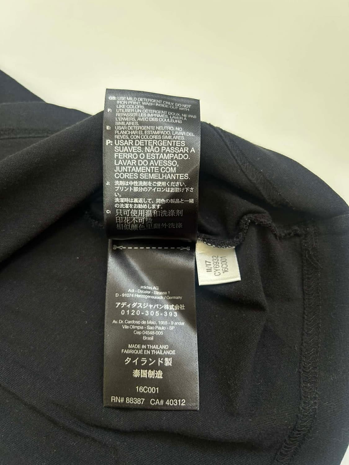 [S] Y-3 와이쓰리 백 로고 프린트 반팔 티셔츠 상품이미지5