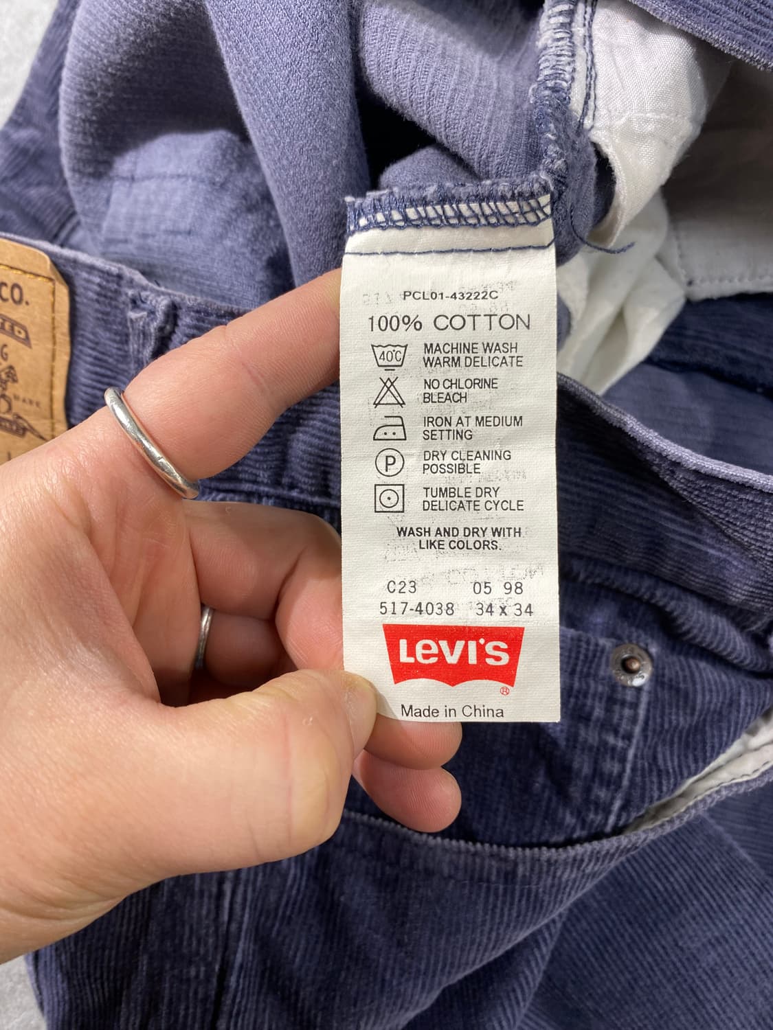 [32] 90s Levi's 517 리바이스 코듀로이 부츠컷 팬츠 상품이미지7