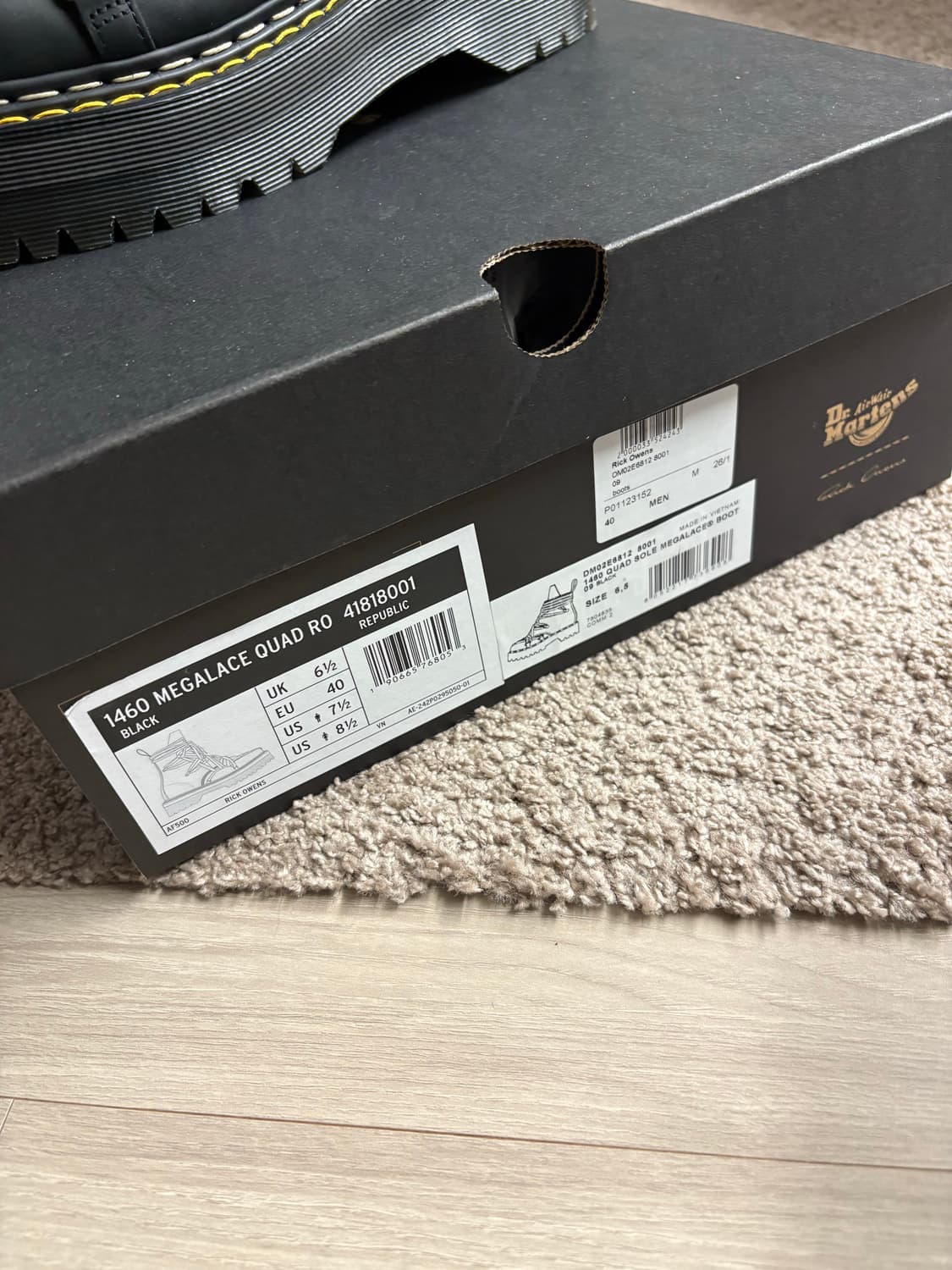 255) 릭오웬스 닥터마틴 메가레이스 부츠 상품이미지2