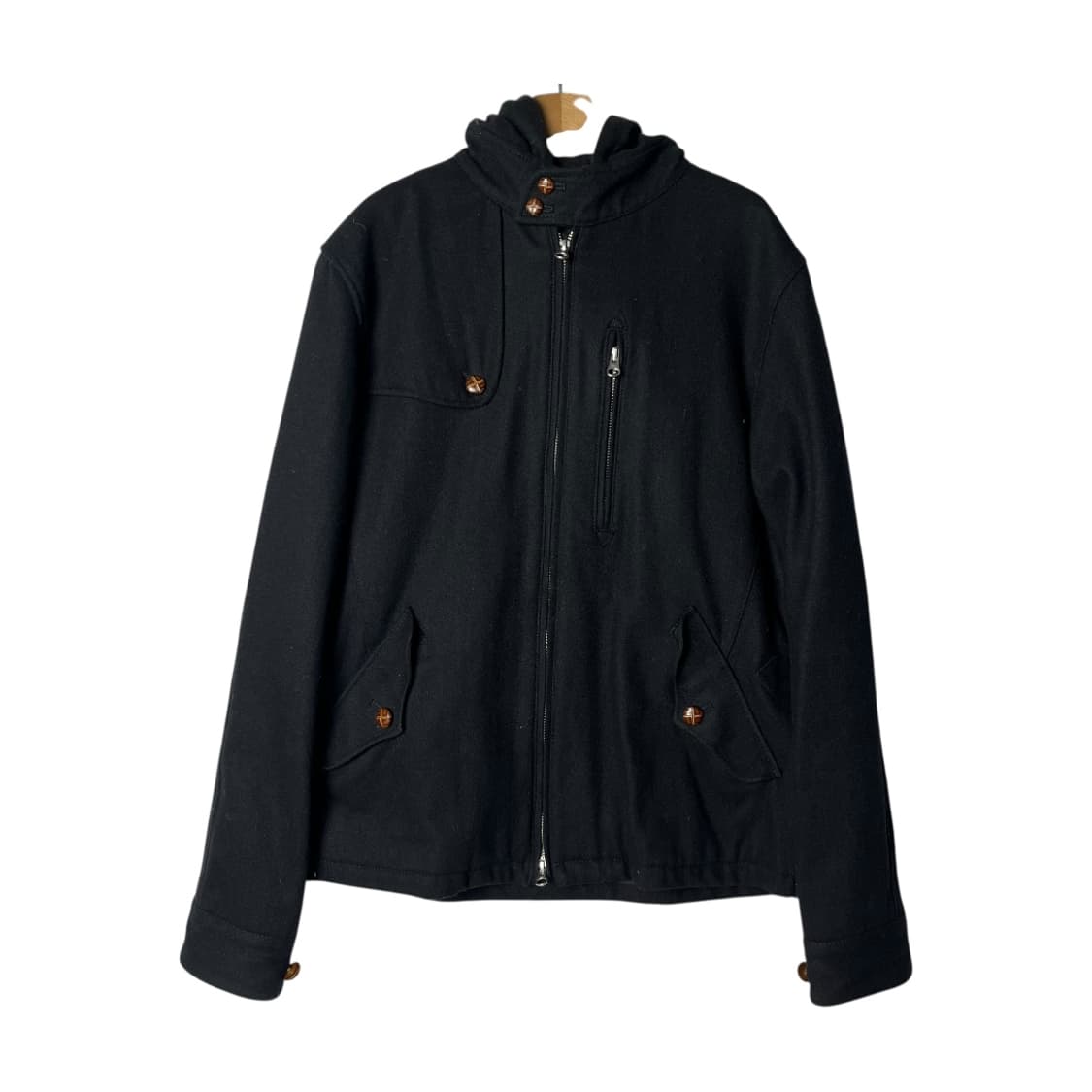 [Simplicite] 심플리시테 버튼디테일 후드 숏코트 상품이미지1